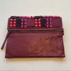 Maliparmi Leather Clutch Purse Bag